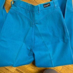 Vintage blue high rise wranglers